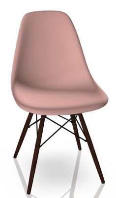 Eames Plastic Side Chair DSW Chair Vitra Maple dark - tender pink